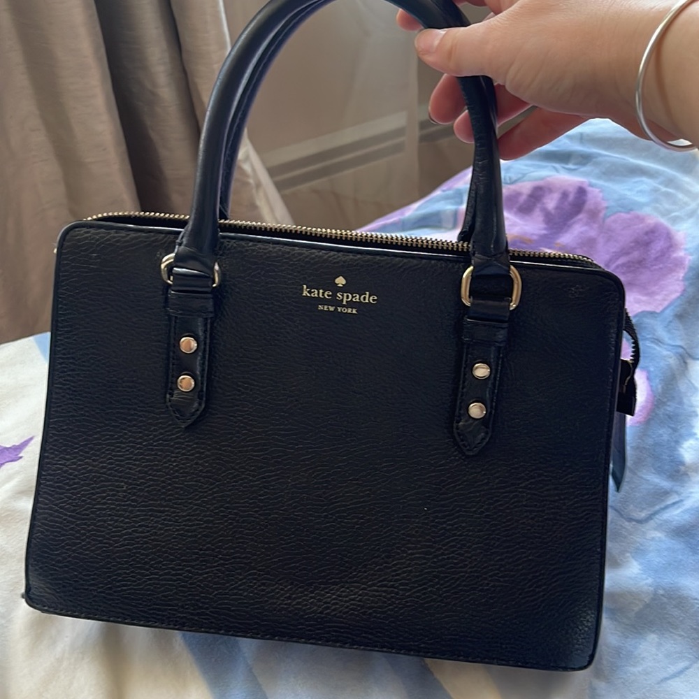 Kate Spade Black Leather Shoulder Purse Great Cond
